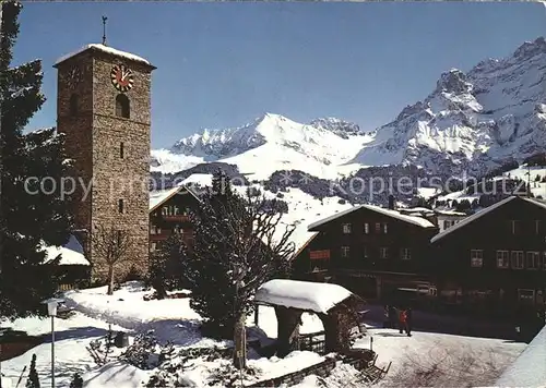 Adelboden Kirche Bonderspitz Kl. Lohner Nuenihorn Kat. Adelboden