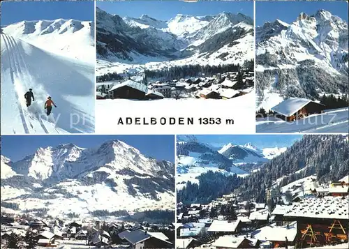 Adelboden Skifahrer Ortsansichten  Kat. Adelboden