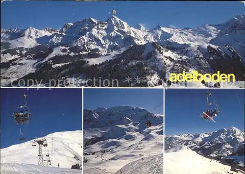 Adelboden Skigebiet Hahnenmoos Sillern Sesselbahn Kat. Adelboden