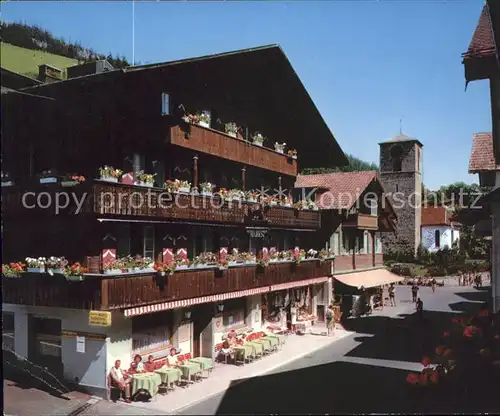 Adelboden Hotel Baeren Dorfstrasse Kirche Kat. Adelboden