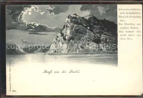 Lorelei Loreley Gedicht Kat. Sankt Goarshausen