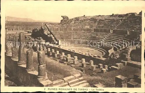 Timgad Ruines Romaines Theatre Kat. Algerien