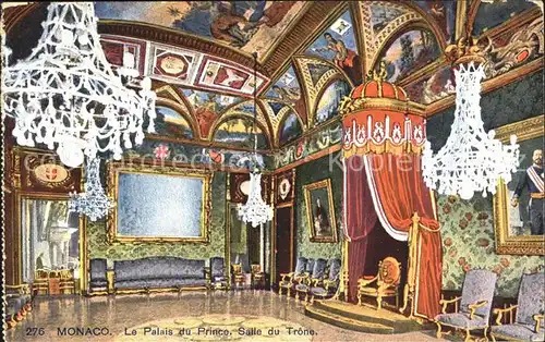 Monaco Palais Prince Salle Trone Kat. Monaco