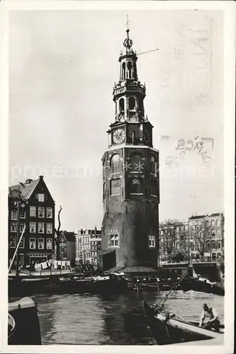 Amsterdam Niederlande Montelbaanstoren Kat. Amsterdam