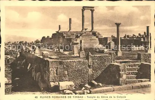 Timgad Ruines Romaines Temple Genie Colonie Kat. Algerien