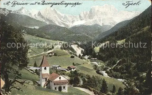 Tiers Dolomiten St Cypsian Rosengartengruppe Kat. Italien