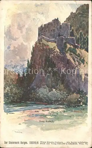 Burg Katsch Kuenstlerkarte 