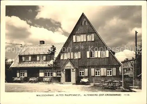 Altenberg Erzgebirge Waldschaenke altes Raupennest Kat. Geising