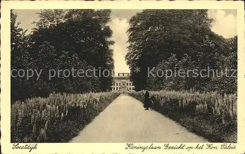 Soestdijk Koningslaan Gezicht op het Koninklijk Paleis Schloss Kat. Baarn