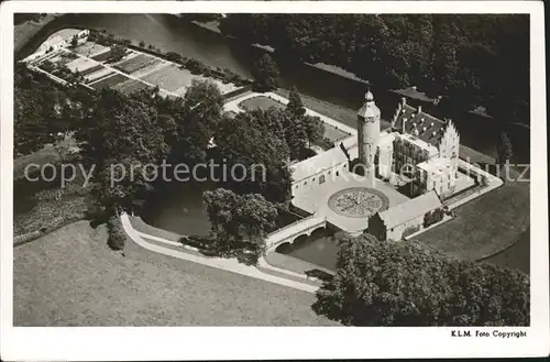 Dalfsen Kasteel Rechteren Schloss Fliegeraufnahme Kat. Niederlande