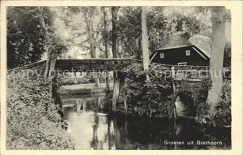 Giethoorn Wasserstrasse Bruecke Kat. Steenwijkerland