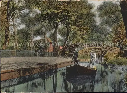 Giethoorn Melkbezorging Kahn Wasserstrasse Kat. Steenwijkerland