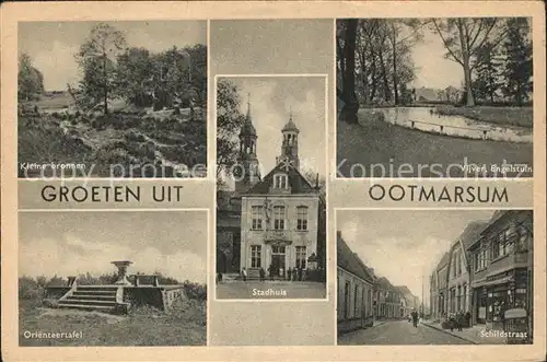 Ootmarsum Stadhuis Kl. bronnen Orienteertafel Engelstuin Schildstraat Kat. Denekamp