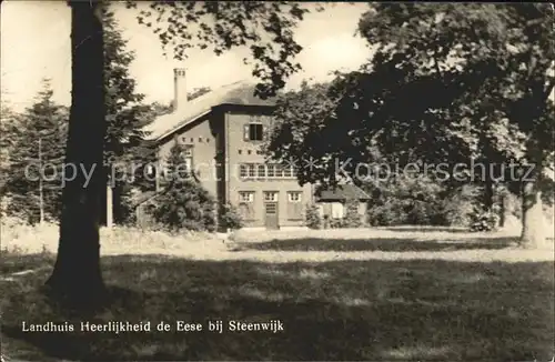 Steenwijk Landhuis Heerlijkheid Eese  Kat. Niederlande