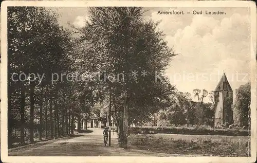 Oud Leusden Baumallee Turm Kat. Leusden Amersfoort