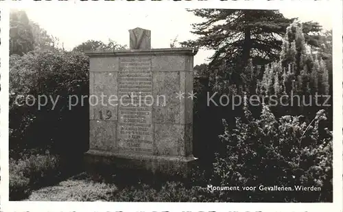 Wierden Monument voor Gevallenen Kriegerdenkmal Kat. Wierden