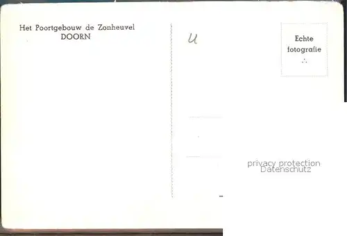 Doorn Niederlande Poortgebouw de Zonheuvel / Utrechtse Heuvelrug /Utrecht