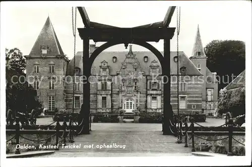 Delden Kasteel Twickel met ophaalbrug Schloss Zugbruecke Kat. Niederlande