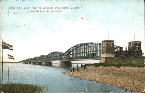 Moerdijk Niederlande Spoorbrug over Hollandsch Diep Kat. Niederlande