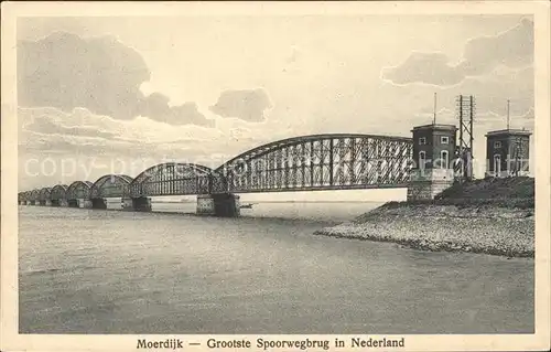 Moerdijk Niederlande Grootste Spoorwegbrug in Nederland Kat. Niederlande