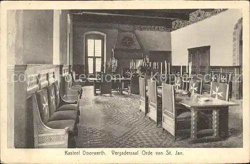 Doorwerth Kasteel Vergaderzaal Orde van St. Jan. Kat. Doorwerth
