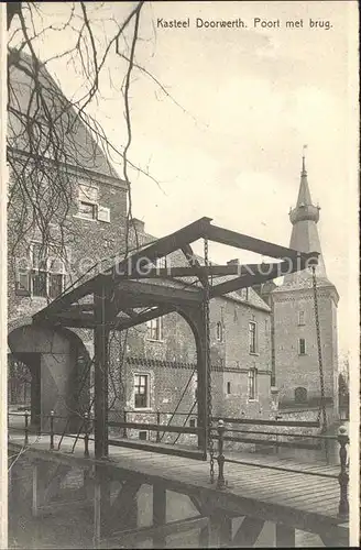 Doorwerth Kasteel Poort met brug Kat. Doorwerth