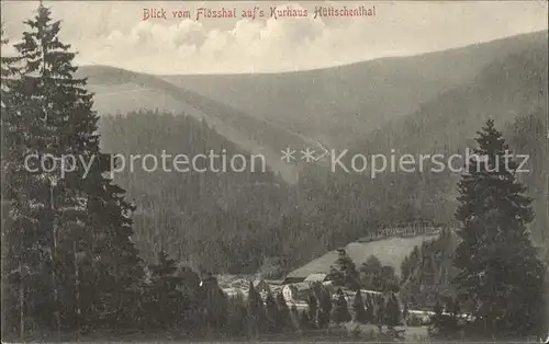 Huettschenthal Blick vom Floesshai aufs Kurhaus Kat. Langelsheim