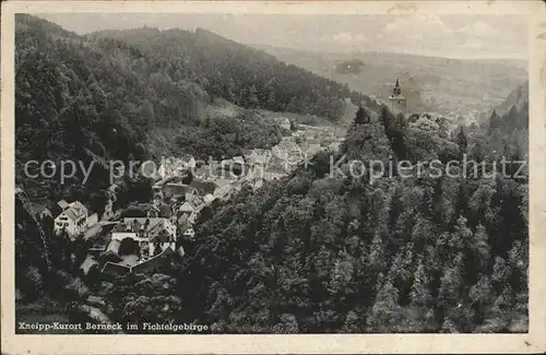 Berneck Fichtelgebirge Panorama Kneipp Kurort Kat. Bad Berneck