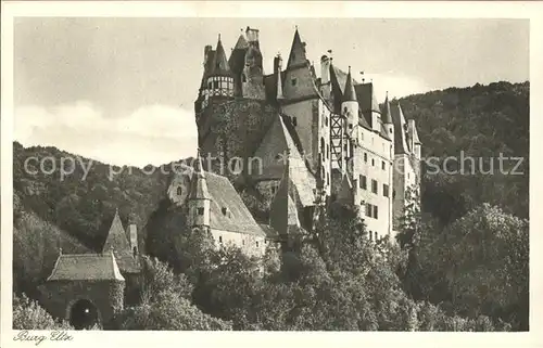 Burg Eltz im Moseltal Kupfertiefdruck Kat. Muenstermaifeld