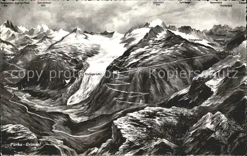 Grimsel Pass Furka Finsteraarhorn Jungfrau Eiger Moench Galenstock / Grimsel /Rg. Innertkirchen