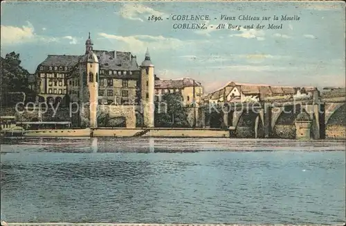 Coblence Coblenz Koblenz Chateau Moselle Kat. Koblenz