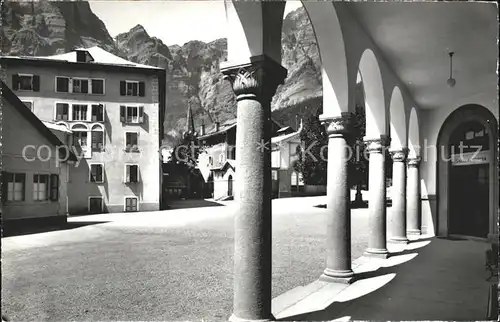 Leukerbad Gemmi Dorfplatz Grands Bains Kat. Loeche les Bains