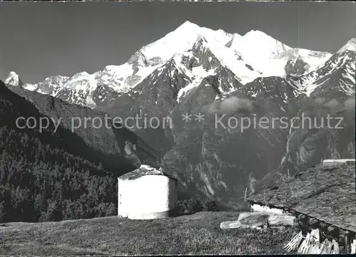 Graechen VS Kapelle Hannigalp Matterhorn Weisshorn Bieshorn Kat. Graechen