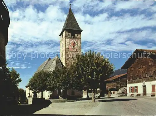 Klosters GR Kirchplatz altes Rathaus Kat. Klosters