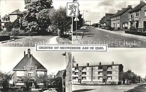 Nieuwerkerk Driesprong Kerklaan Schoolstraat Raadhuis Wappen Kat. Nieuwerkerk