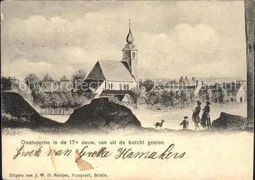 Oostvoorne Niederlande 17 eeuw burcht  Kat. Oostvoorne Niederlande