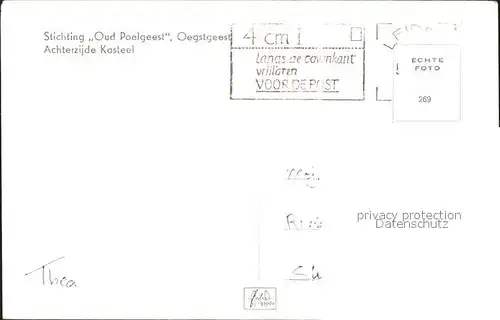 Oegstgeest Achterzijde Kasteel Oud Poelgeest Kat. Niederlande