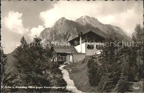 St Anton Kranzberg mit Wettersteingebirge Kat. Garmisch Partenkirchen