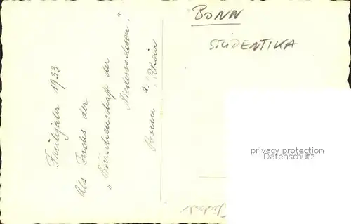 Bonn Rhein Studentika Kat. Bonn