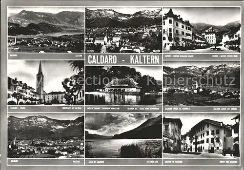 Kaltern Caldaro Panorama Kirche  Kat. Kaltern am See Suedtirol