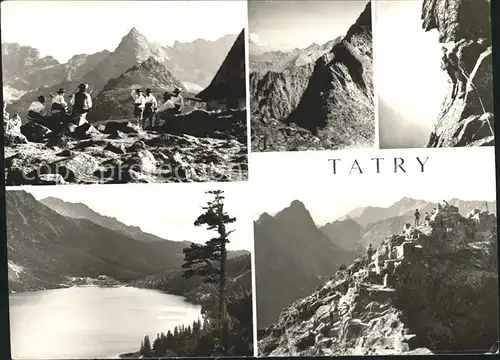 Tatry Vysoke Gebirge Gipfel und Bergsee Kat. Slowakische Republik