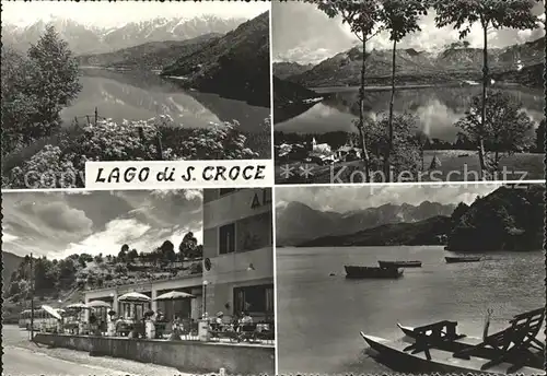 Lago di Santa Croce Albergo al Lago Terrasse Teilansichten / Belluno /Farra dÂ’Alpago