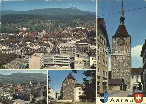 Aarau AG Teilansichten Turm Wappen Kat. Aarau