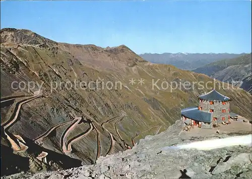 Stilfserjoch Passo dello Stelvio Rifugio Tibet Berghuette Kat. Italien