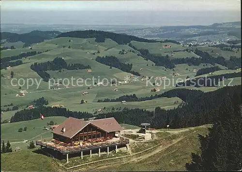 Schoenengrund AR Berggasthaus Hochhamm Blick zum Bodensee Fliegeraufnahme Kat. Schoenengrund