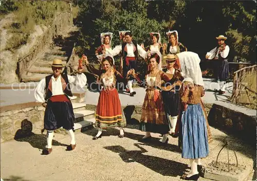 Corfu Korfu Local costumes Trachten Tanz Kat. Griechenland