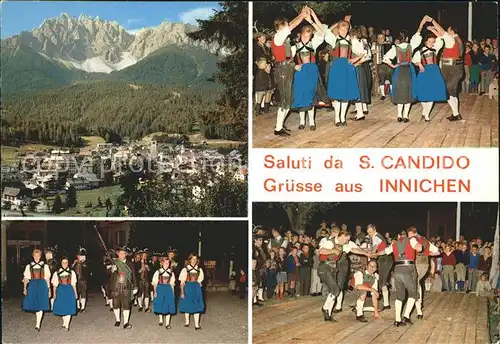 Innichen Suedtirol Musikkapelle Volkstanzgruppe Schuhplattler Kat. San Candido Innichen Pustertal