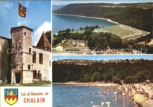 Chalain Franche Comte Lac et Domaine Chateau Lac vu du Belvedere Plage