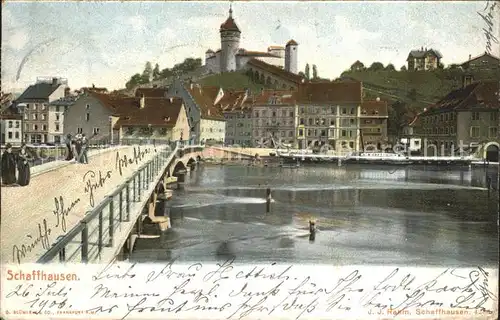 Schaffhausen SH Bruecke Schloss  Kat. Schaffhausen