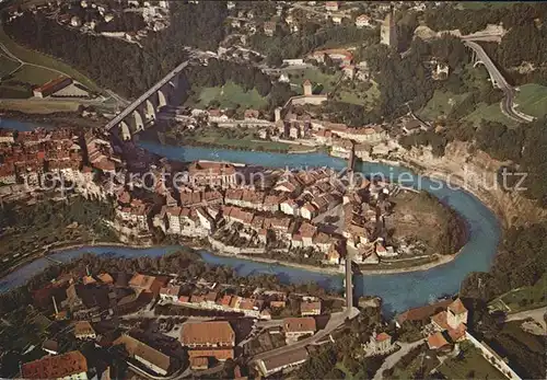 Fribourg FR Fliegeraufnahme Kat. Fribourg FR